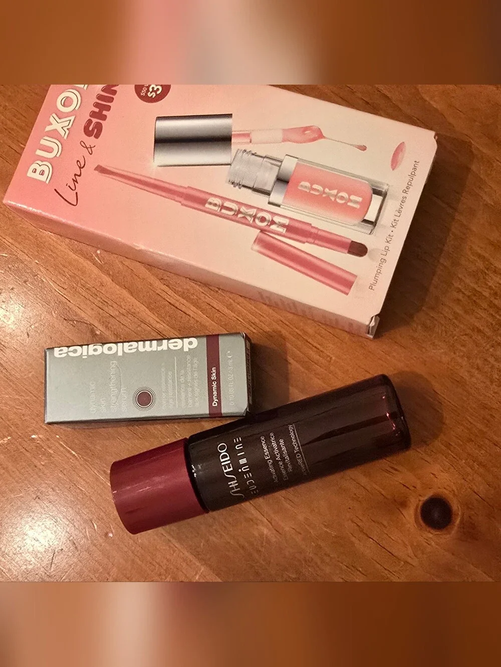 Beauty Bundle, NWT, Buxom Lip Gloss Set, Shisheido Serum, Dermatologica